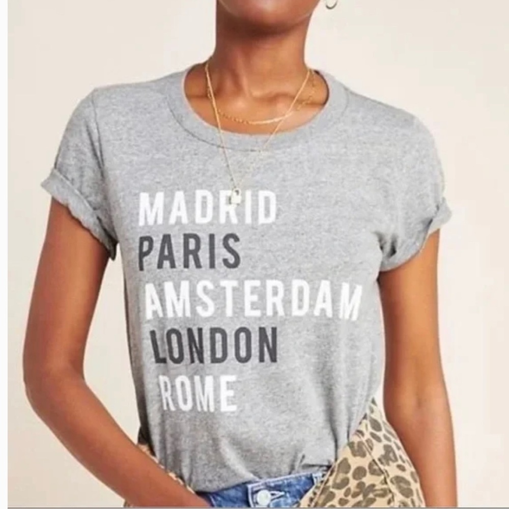 Sol Angeles x Anthropologie Graphic Short Sleeve Tee, size Medium